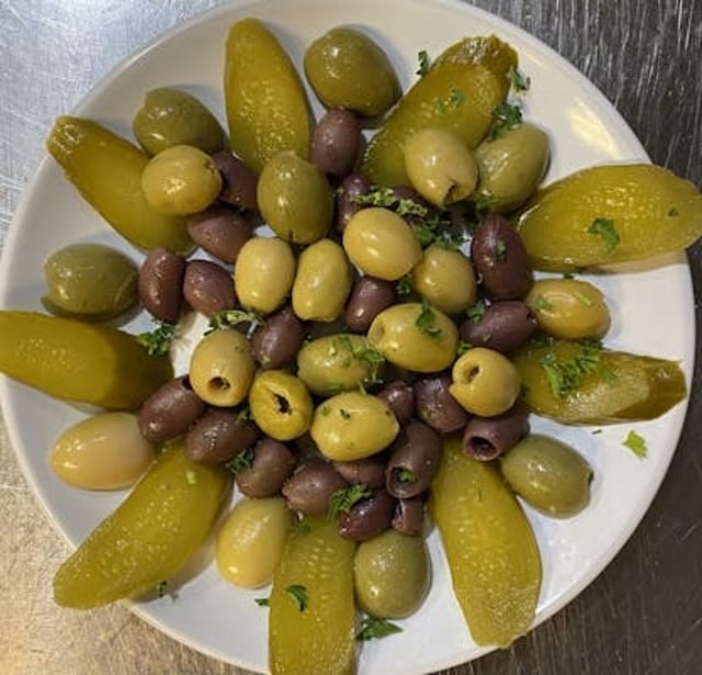 Pickle & Olives.