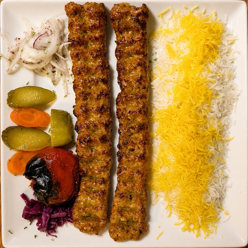 Chicken Koobideh Kebob.